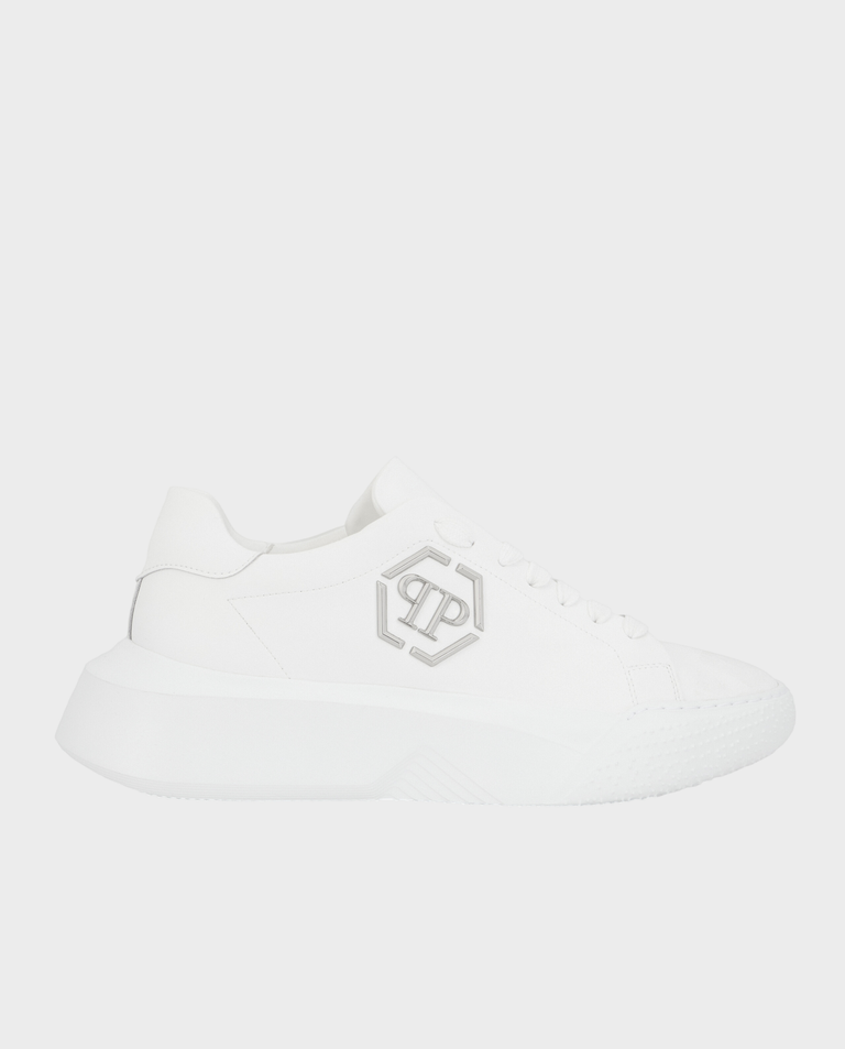 Białe sneakersy Godzilla Runner Hexagon