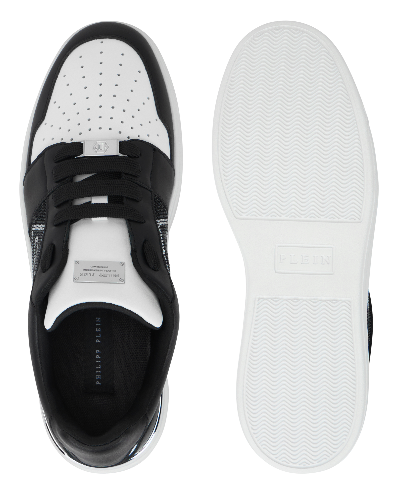 Czarno-białe sneakersy Crystal Hexagon - Image #5