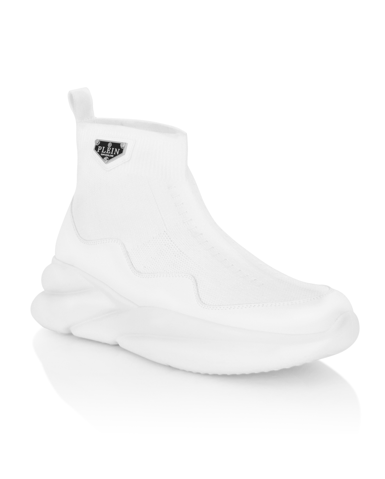 Białe sneakersy Runner Sock Skywalker
