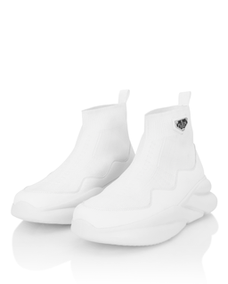 Białe sneakersy Runner Sock Skywalker - Image #2