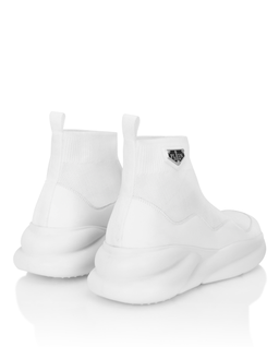 Białe sneakersy Runner Sock Skywalker - Image #3