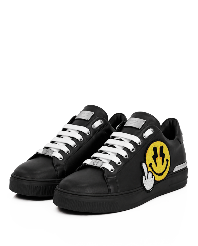Czarne sneakersy z naszywką Plein Smile - Image #2