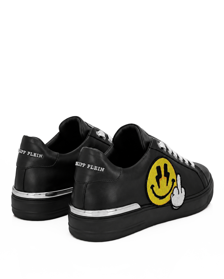 Czarne sneakersy z naszywką Plein Smile - Image #3