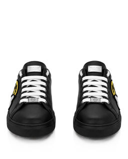 Czarne sneakersy z naszywką Plein Smile - Image #4