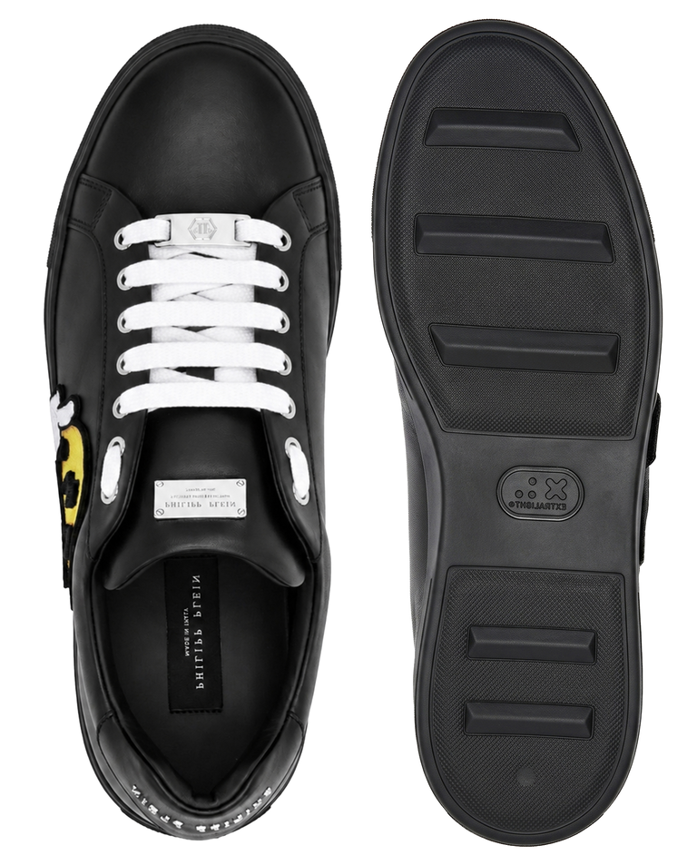Czarne sneakersy z naszywką Plein Smile - Image #5