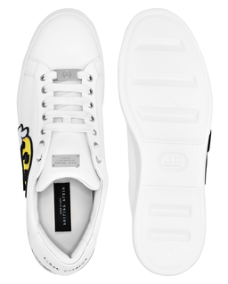 Białe sneakersy z naszywką Plein Smile - Image #2