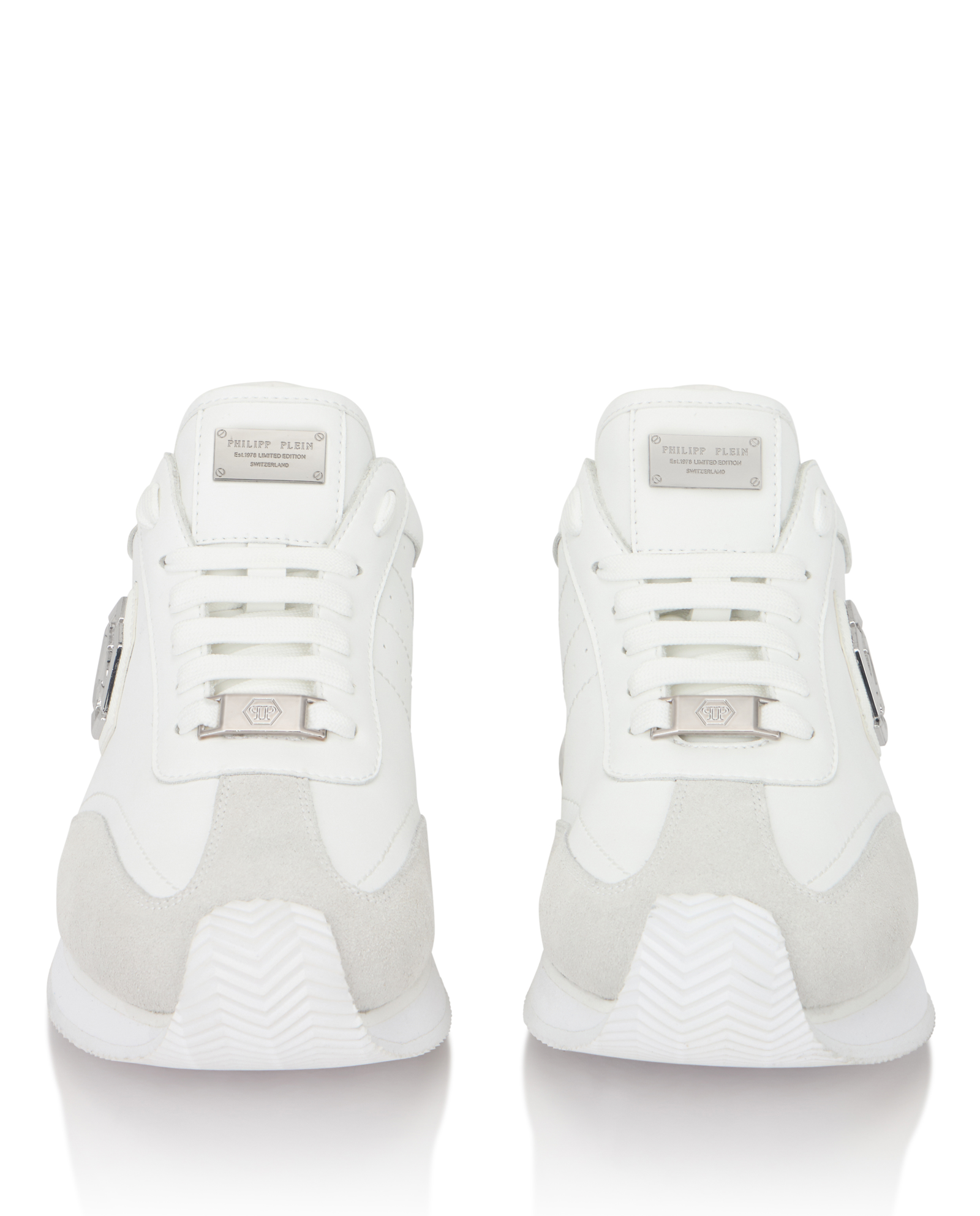 Białe sneakersy Hexagon Patch - Image #4