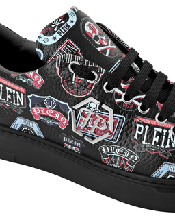 Czarne sneakersy z naszywkami Carson - Image #3