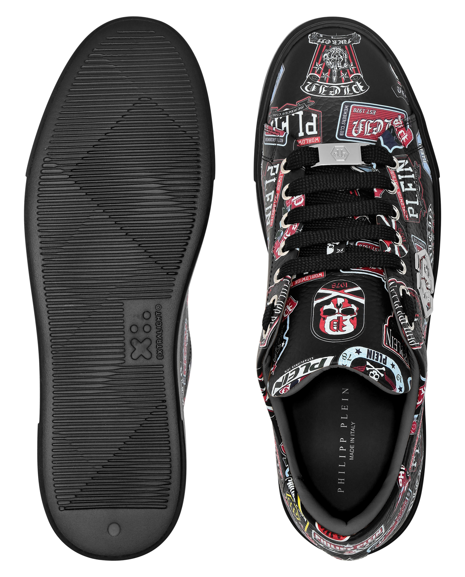 Czarne sneakersy z naszywkami Carson - Image #2
