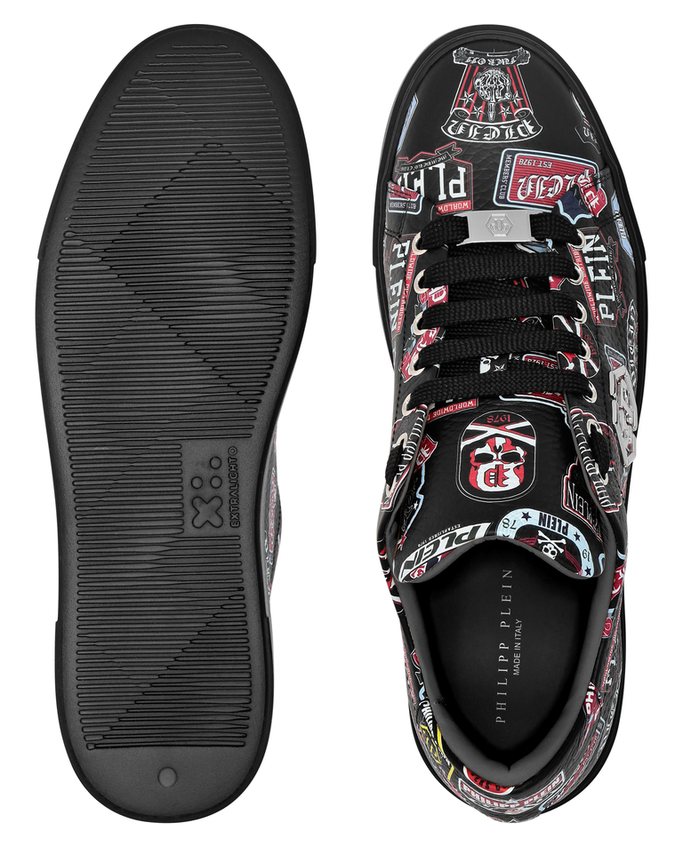 Czarne sneakersy z naszywkami Carson - Image #2