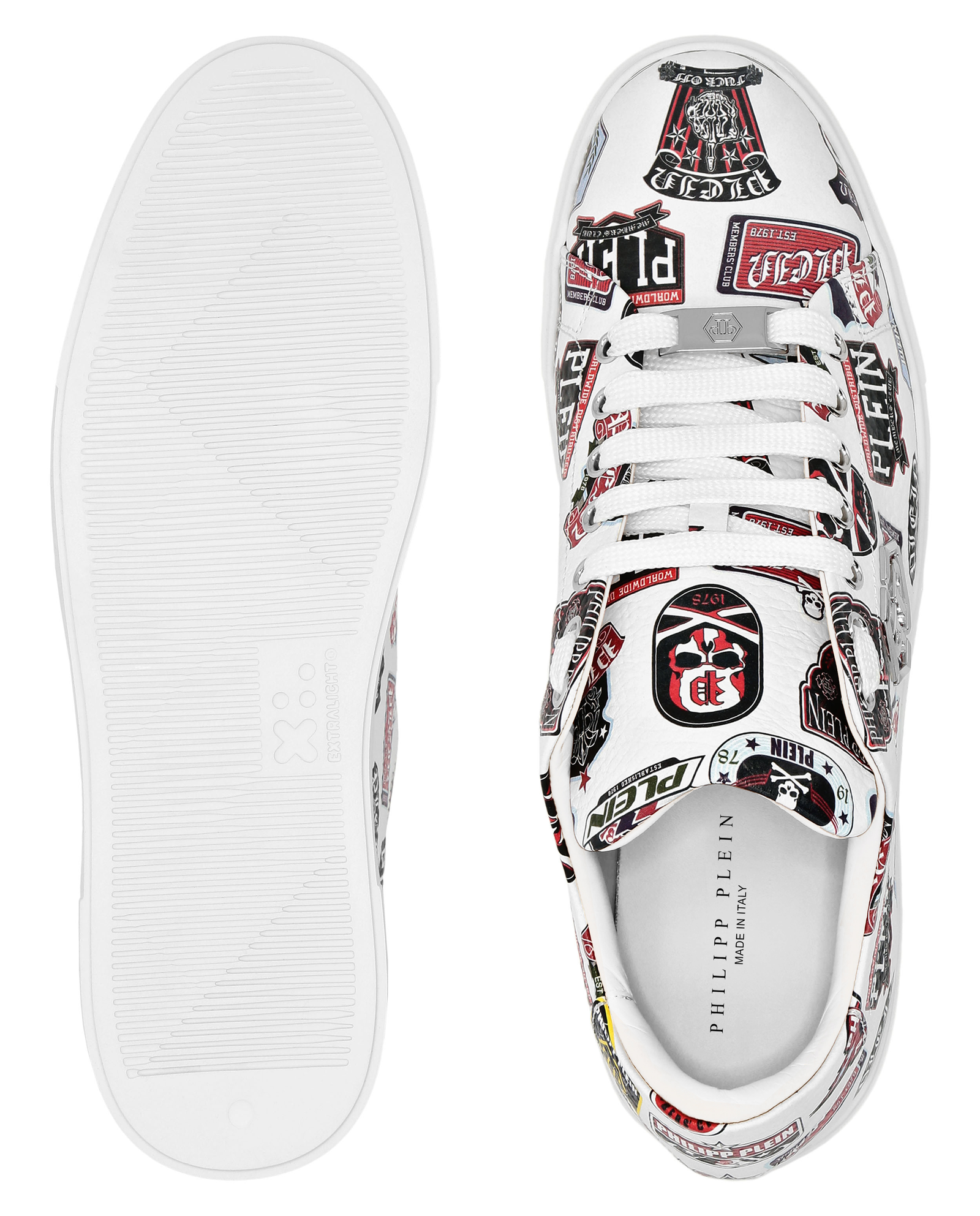 Białe sneakersy z naszywkami Carson - Image #2