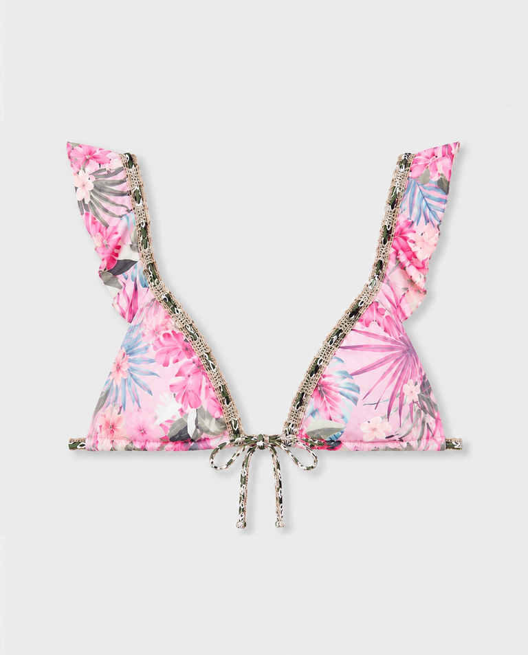Różowy top od bikini