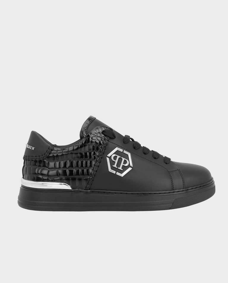 Czarne skórzane sneakersy ICON Cocco Mix
