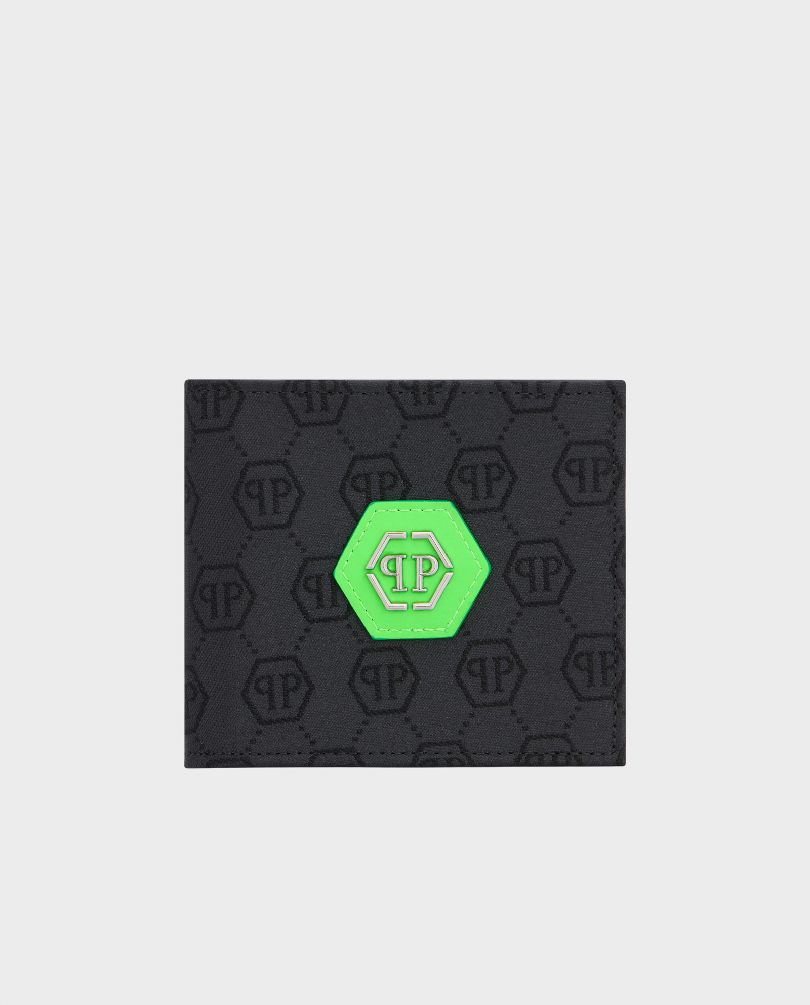 Czarne etui na karty z monogramem - Image #0