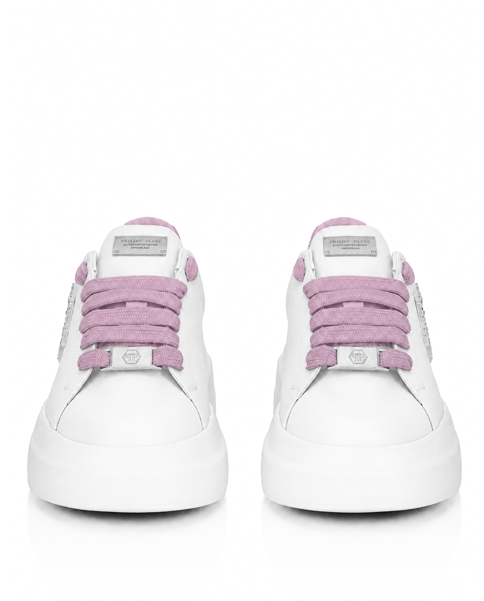 Białe sneakersy z różowymi detalami Megastar Strass - Image #4