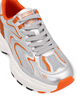 Metaliczne sneakersy z pomarańczowymi detalami Pulse X - Image #6