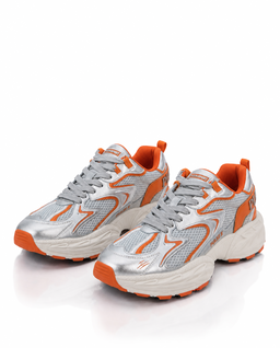 Metaliczne sneakersy z pomarańczowymi detalami Pulse X - Image #2