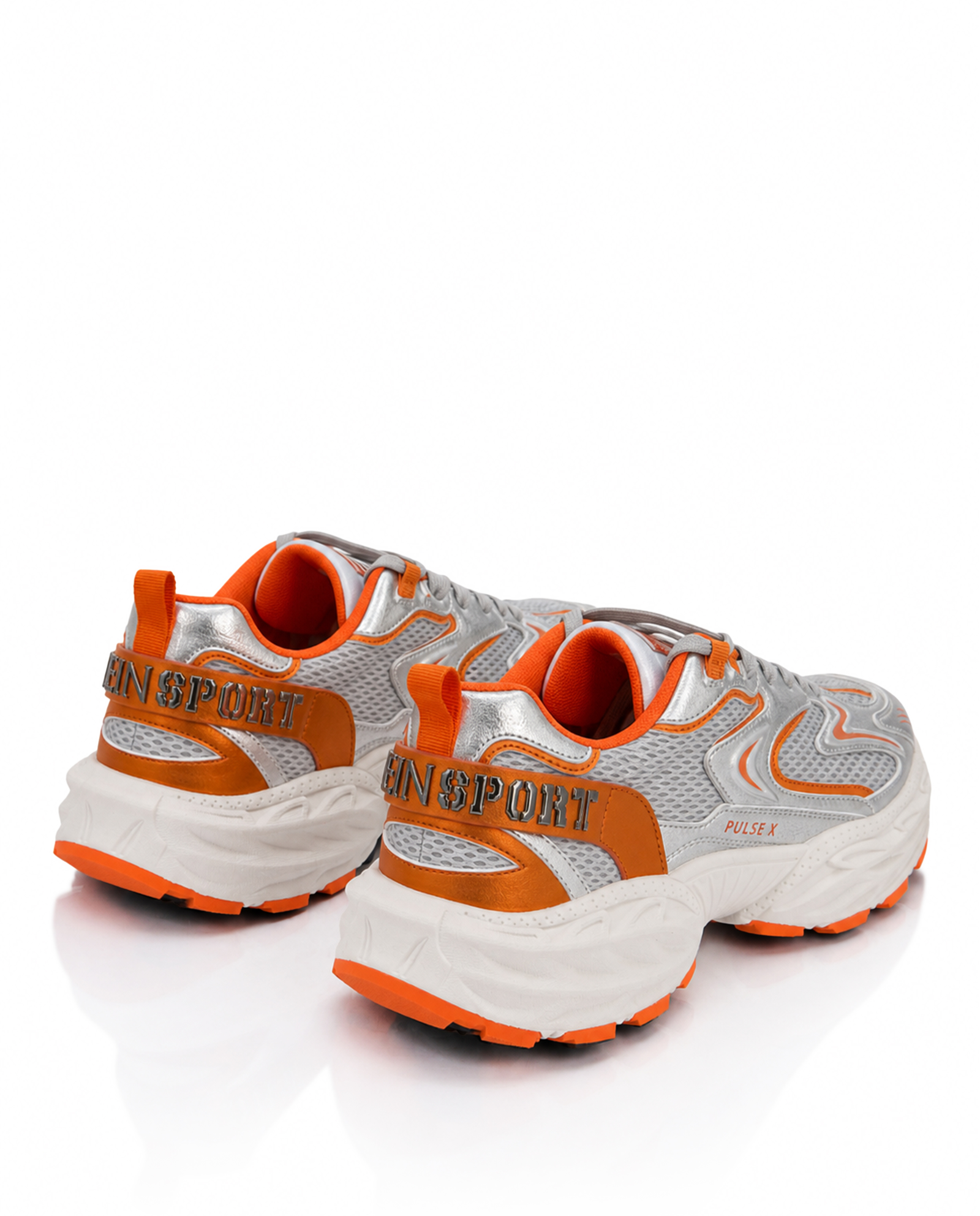 Metaliczne sneakersy z pomarańczowymi detalami Pulse X - Image #3