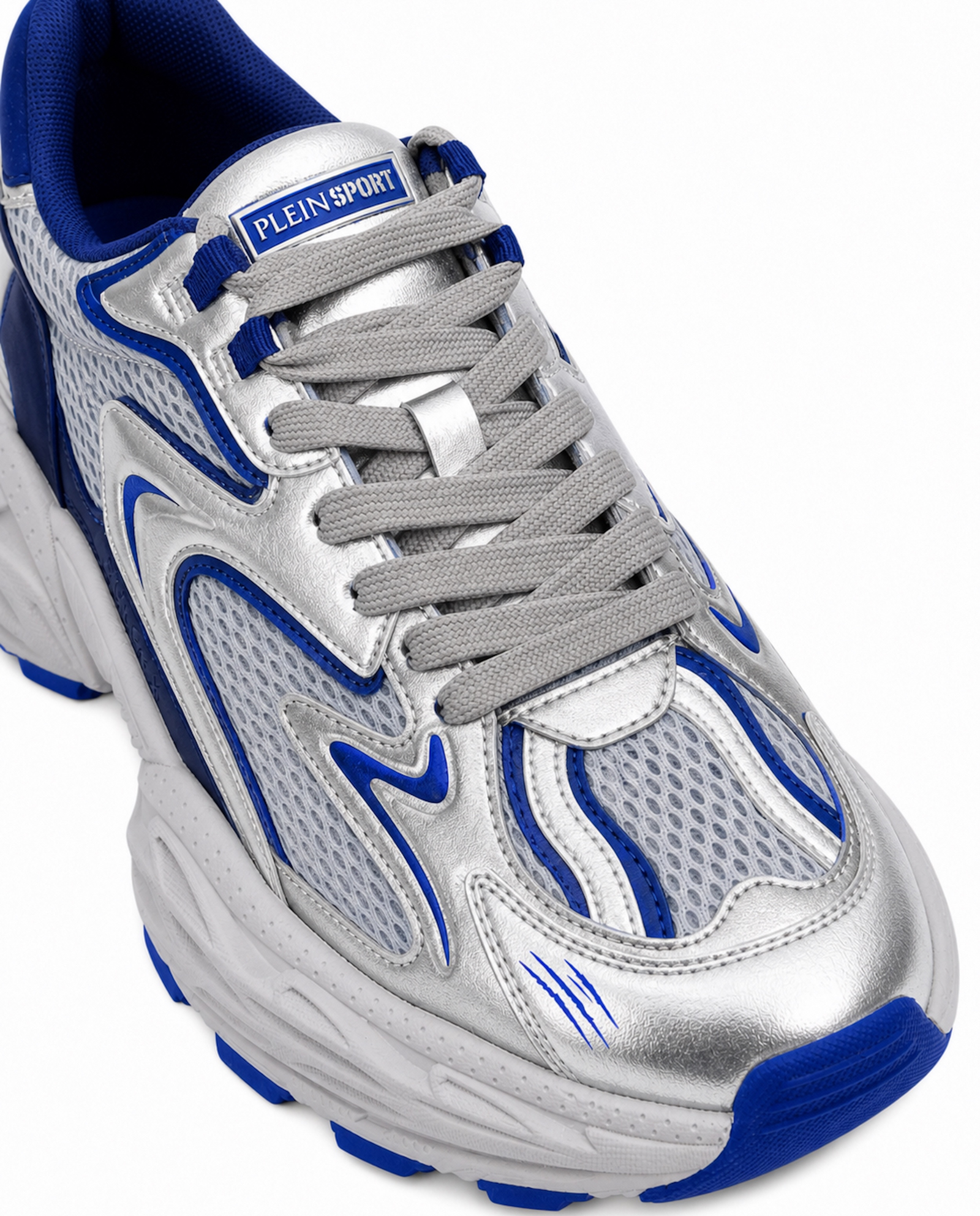 Metaliczne sneakersy z niebieskimi detalami Pulse X - Image #5