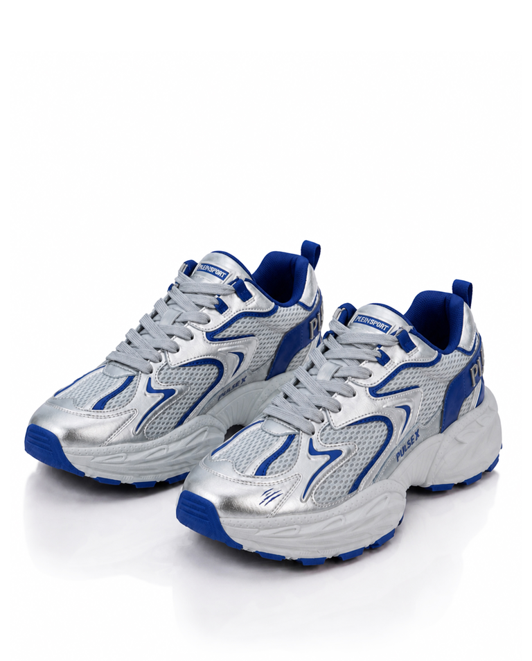 Metaliczne sneakersy z niebieskimi detalami Pulse X - Image #2