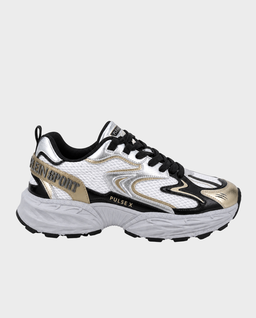 Białe sneakersy ze złotymi elementami Pulse X - Image #0