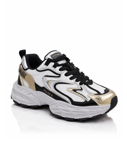 Białe sneakersy ze złotymi elementami Pulse X - Image #1