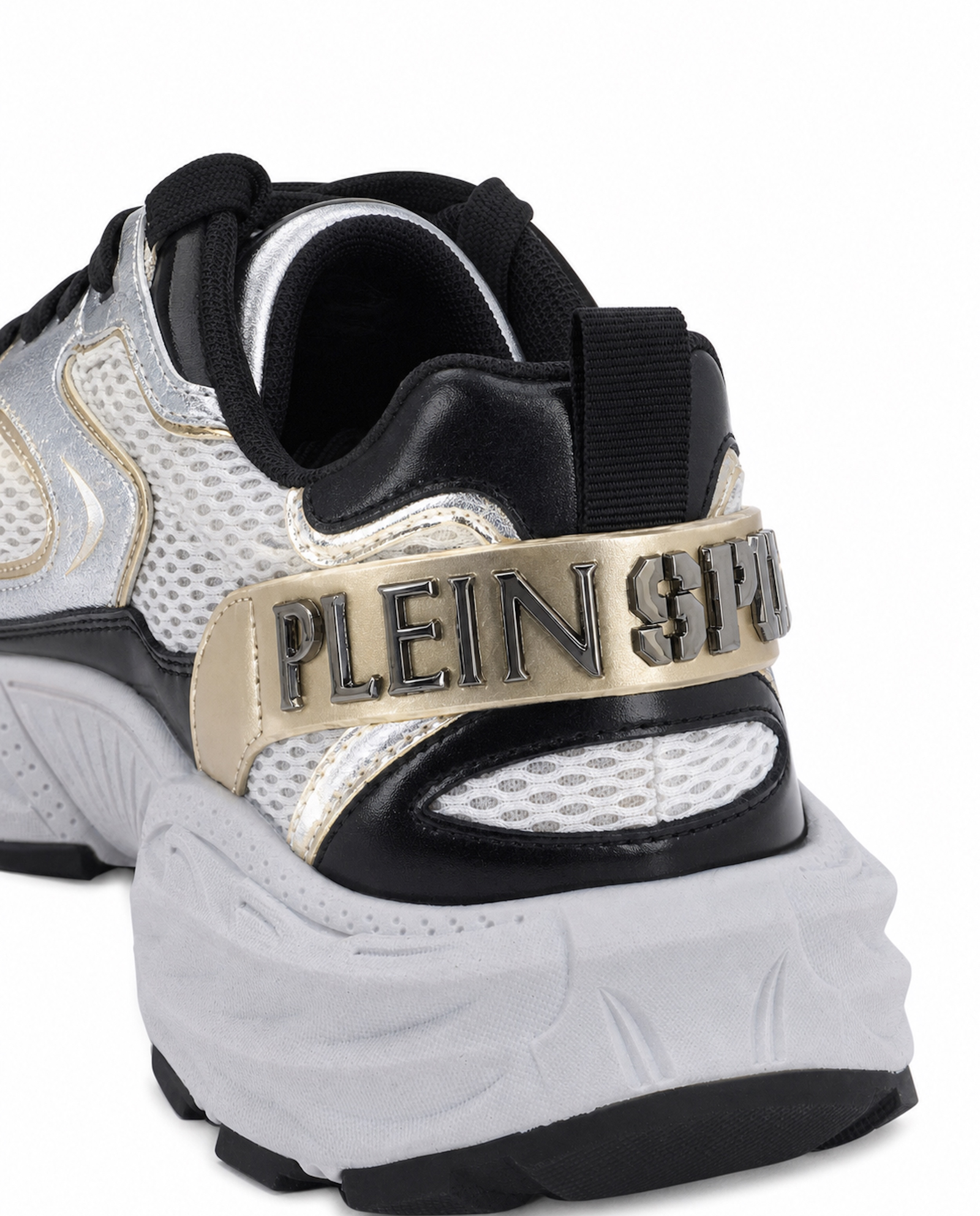 Białe sneakersy ze złotymi elementami Pulse X - Image #6
