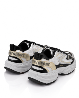 Białe sneakersy ze złotymi elementami Pulse X - Image #3