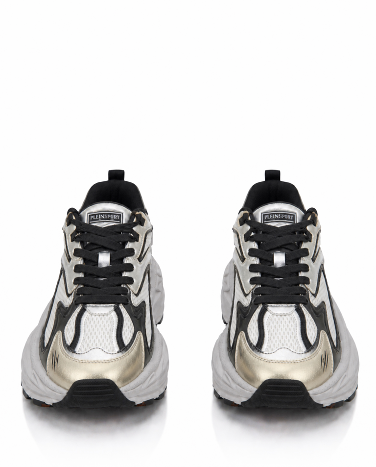 Białe sneakersy ze złotymi elementami Pulse X - Image #4