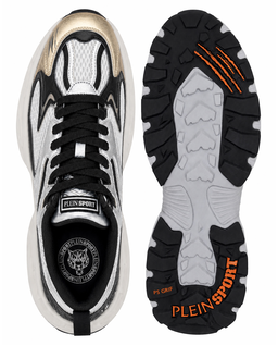 Białe sneakersy ze złotymi elementami Pulse X - Image #7