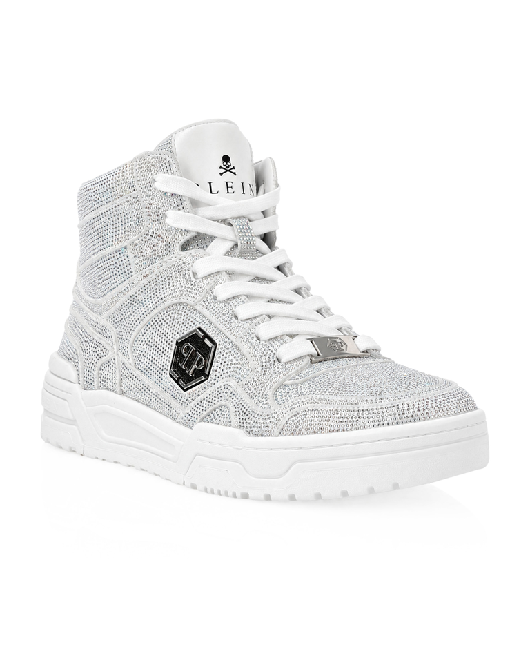 Białe sneakersy z kryształkami Predator V2 Strass