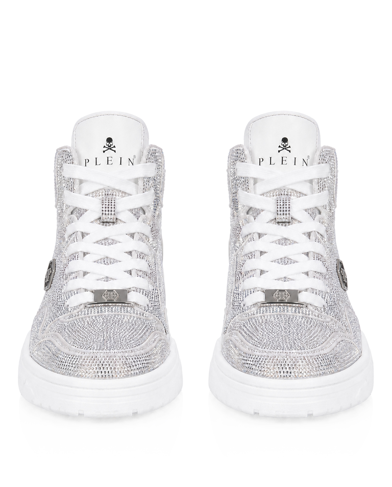 Białe sneakersy z kryształkami Predator V2 Strass - Image #7
