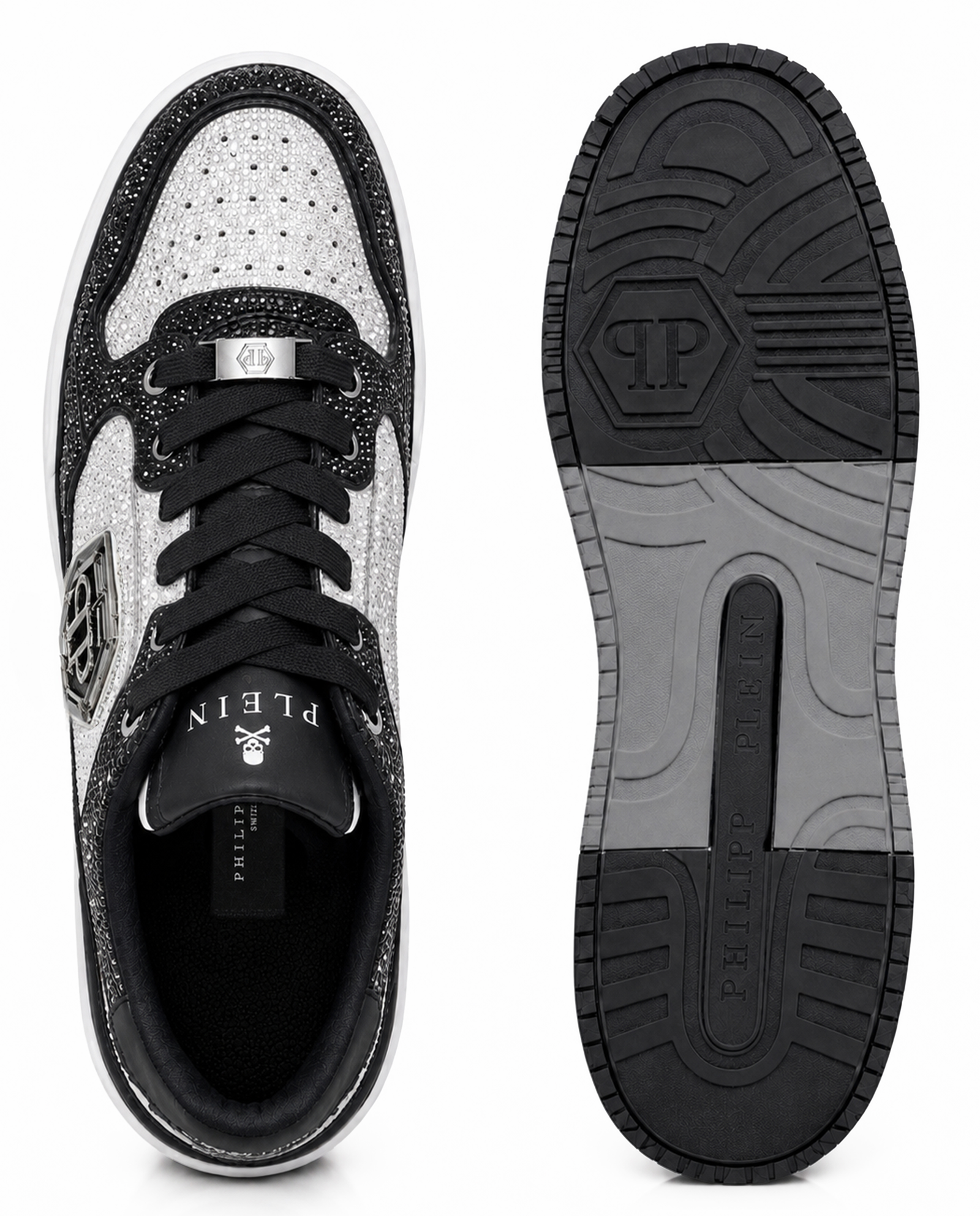 Czarno-białe sneakersy Predator V2 Strass - Image #7