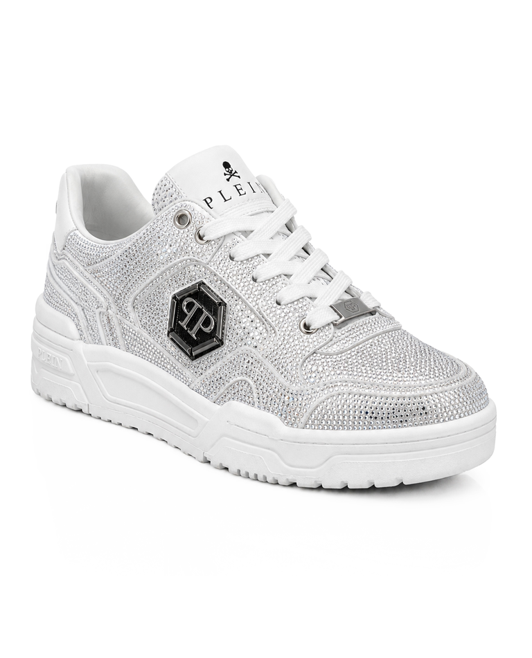 Srebrne sneakersy Predator V2 Strass