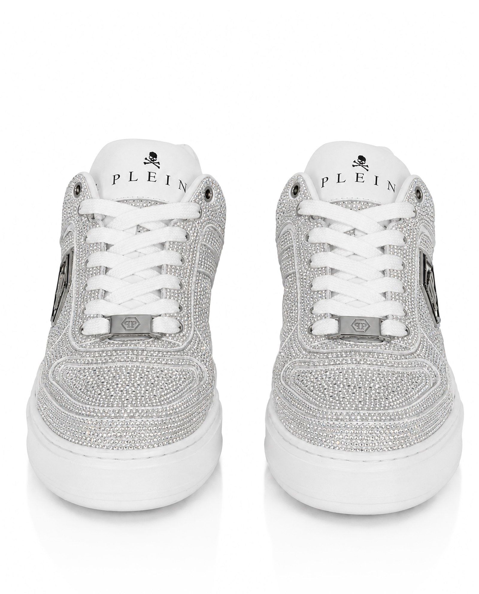Srebrne sneakersy Predator V2 Strass - Image #6