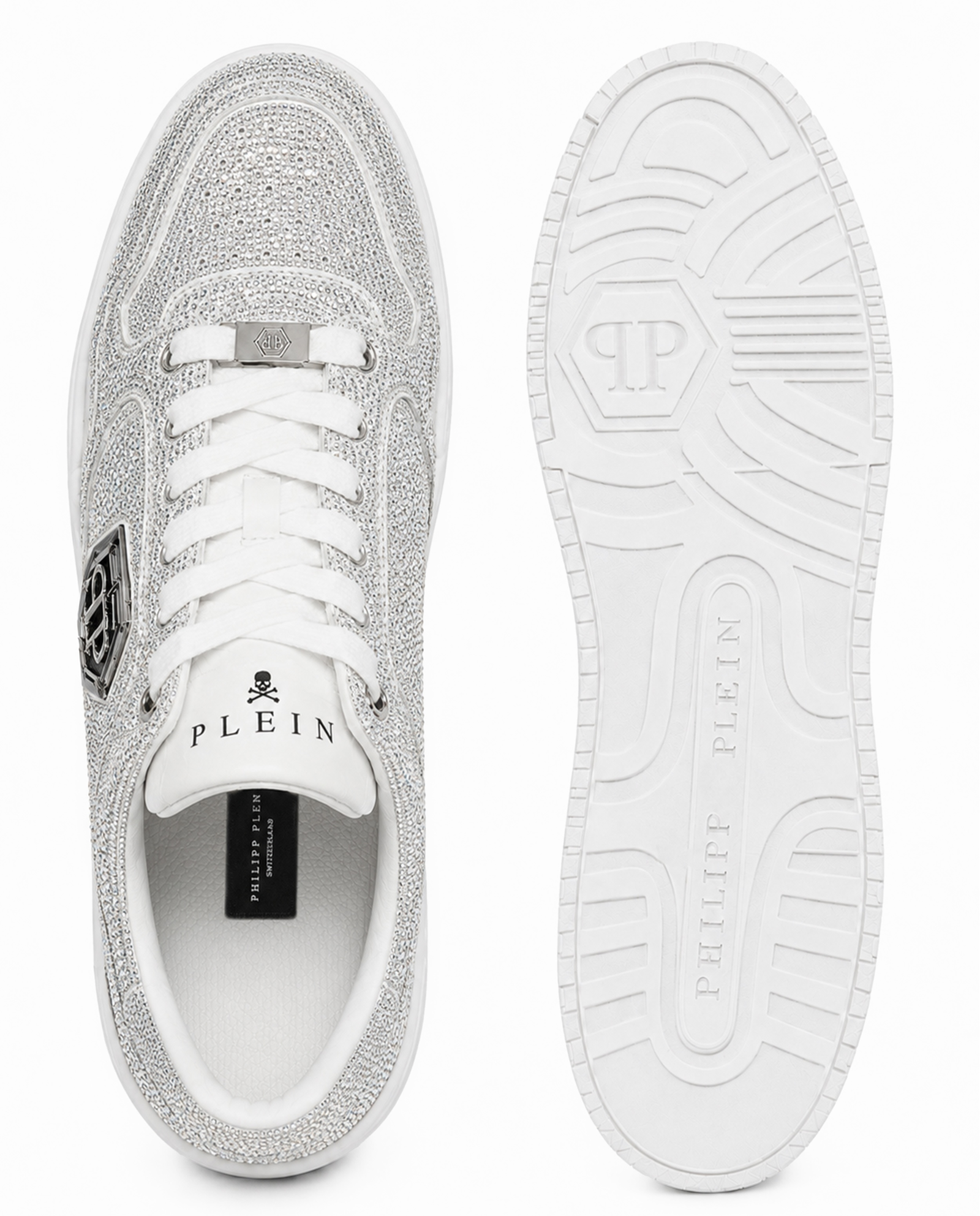 Srebrne sneakersy Predator V2 Strass - Image #7