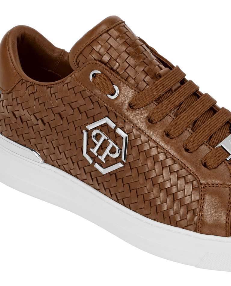 Brązowe sneakersy Hexagon - Image #2