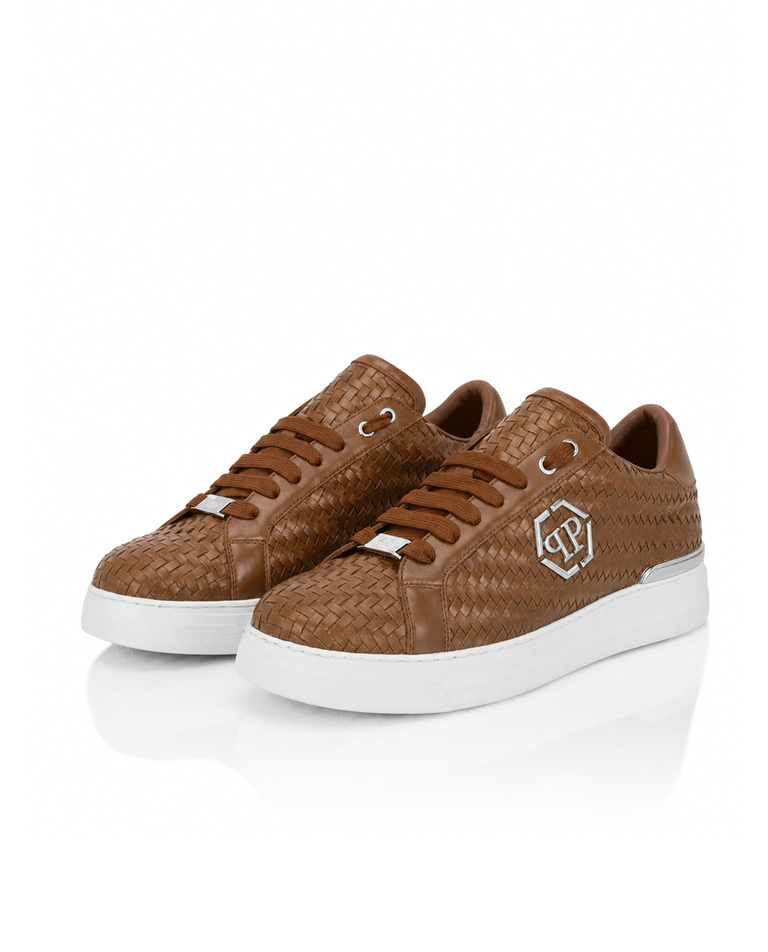 Brązowe sneakersy Hexagon - Image #3