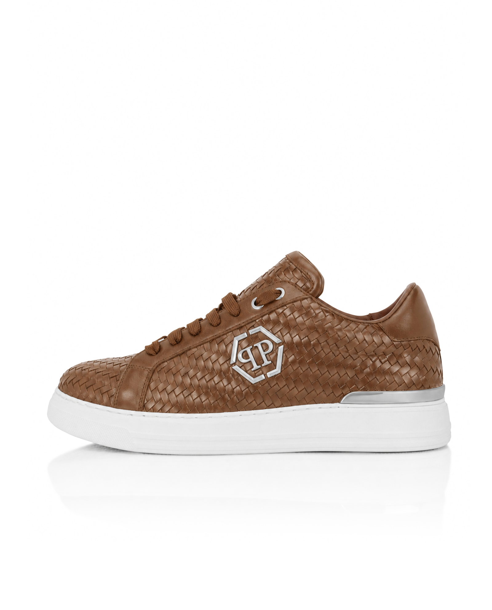 Brązowe sneakersy Hexagon - Image #4