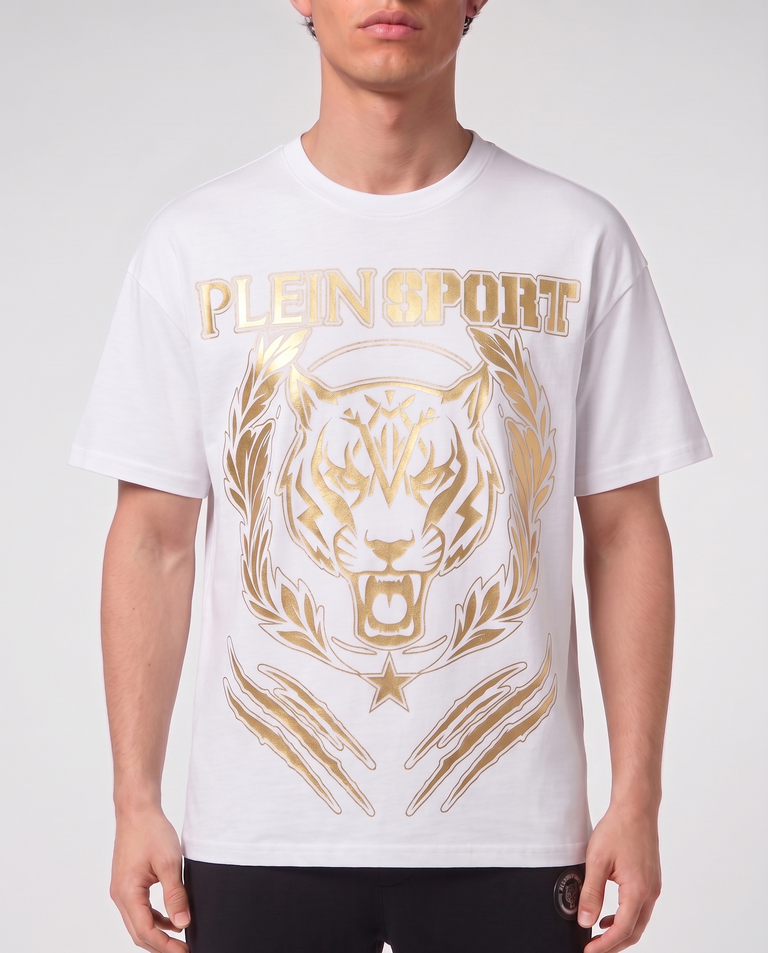 Biały t-shirt Tiger Crest