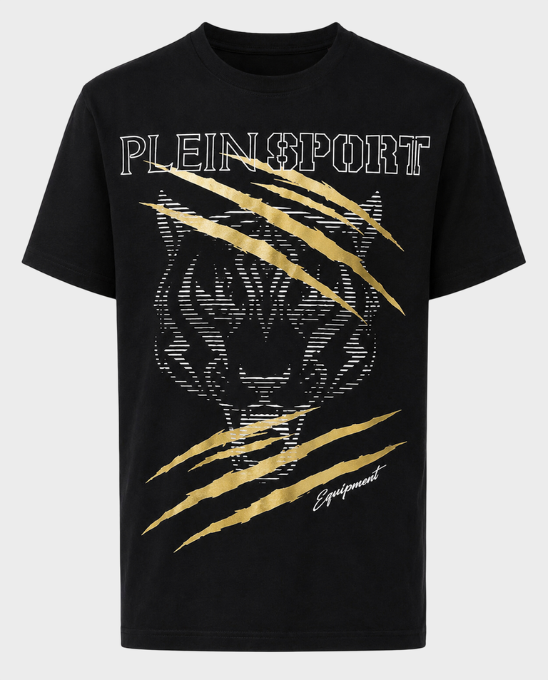Czarny t-shirt Tiger Golden Scratch