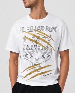 Biały t-shirt Tiger Golden Scratch - Image #4