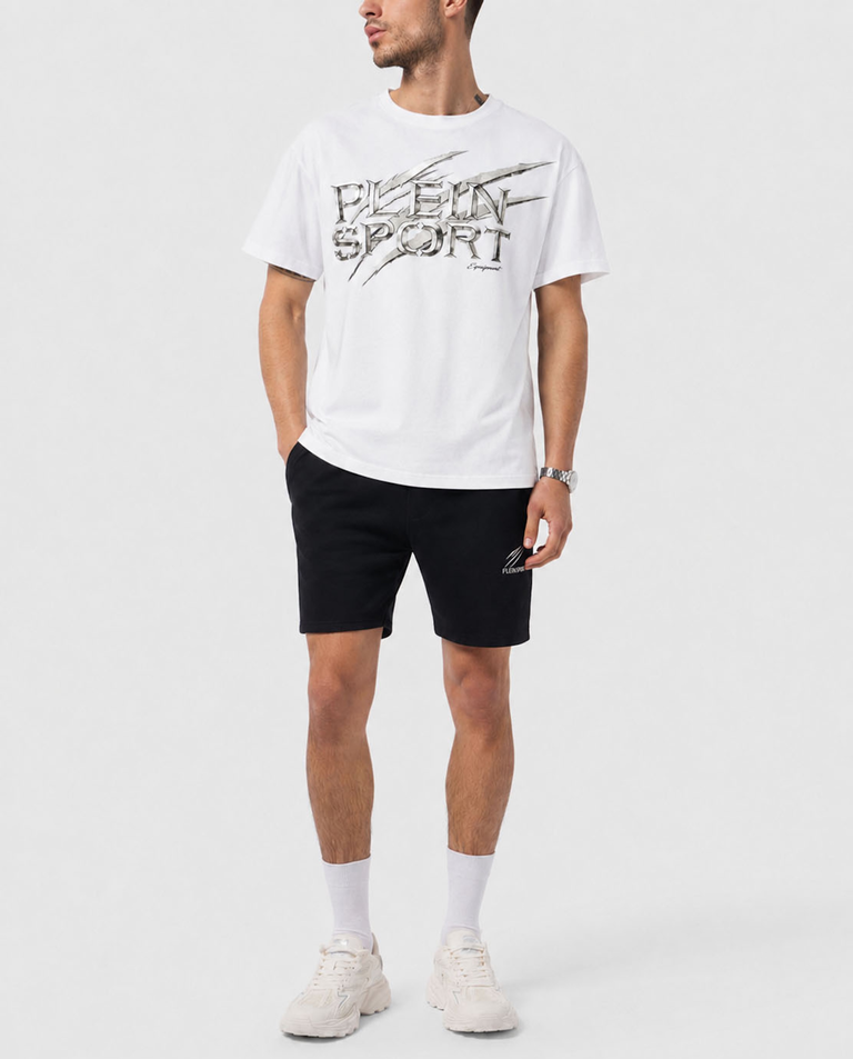 Biały t-shirt z logo Stone - Image #3