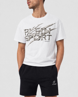 Biały t-shirt z logo Stone - Image #1