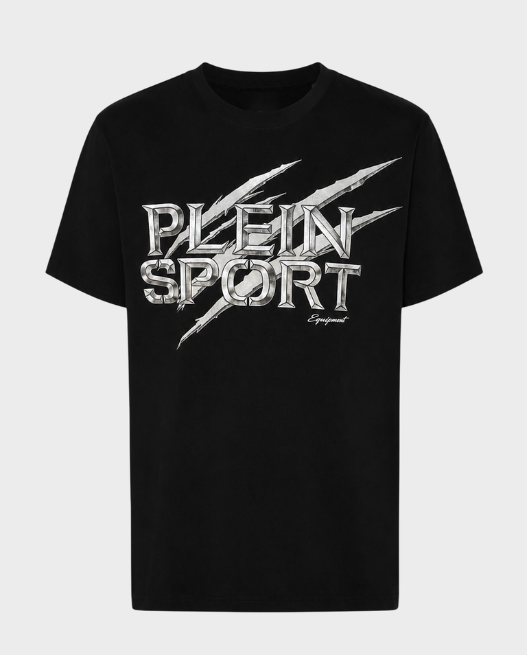 Czarny t-shirt z logo Stone