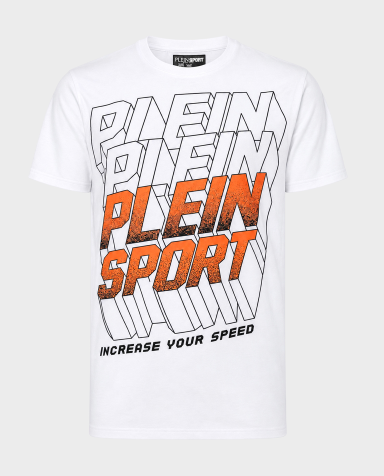 Biały t-shirt PS Fluo