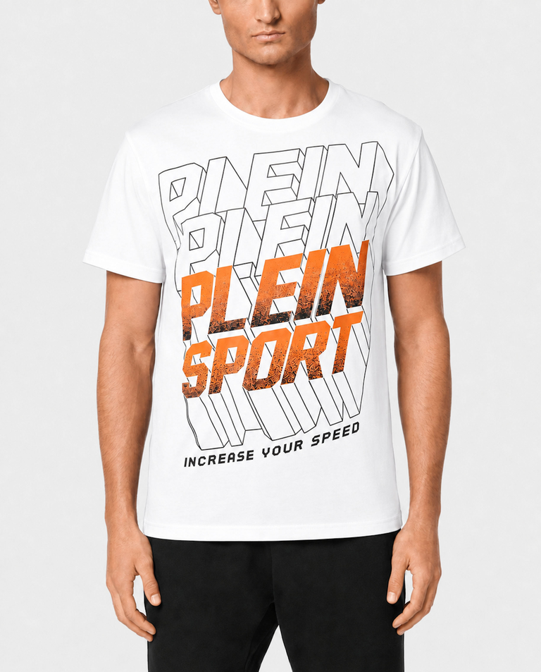 Biały t-shirt PS Fluo