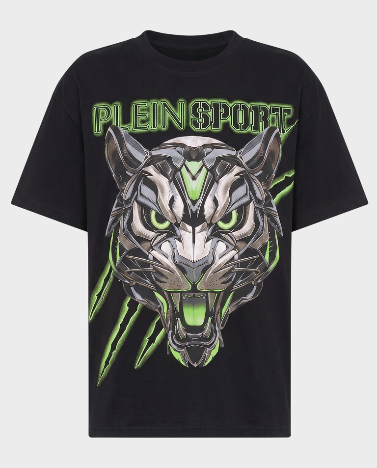 Czarny t-shirt Fluo Tiger