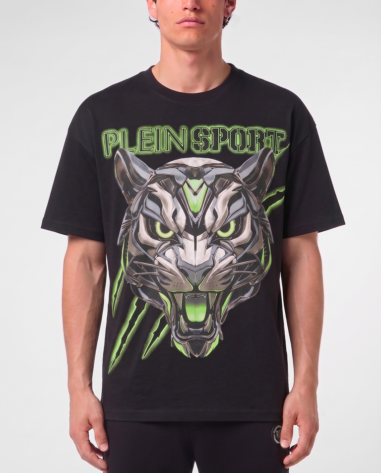 Czarny t-shirt Fluo Tiger