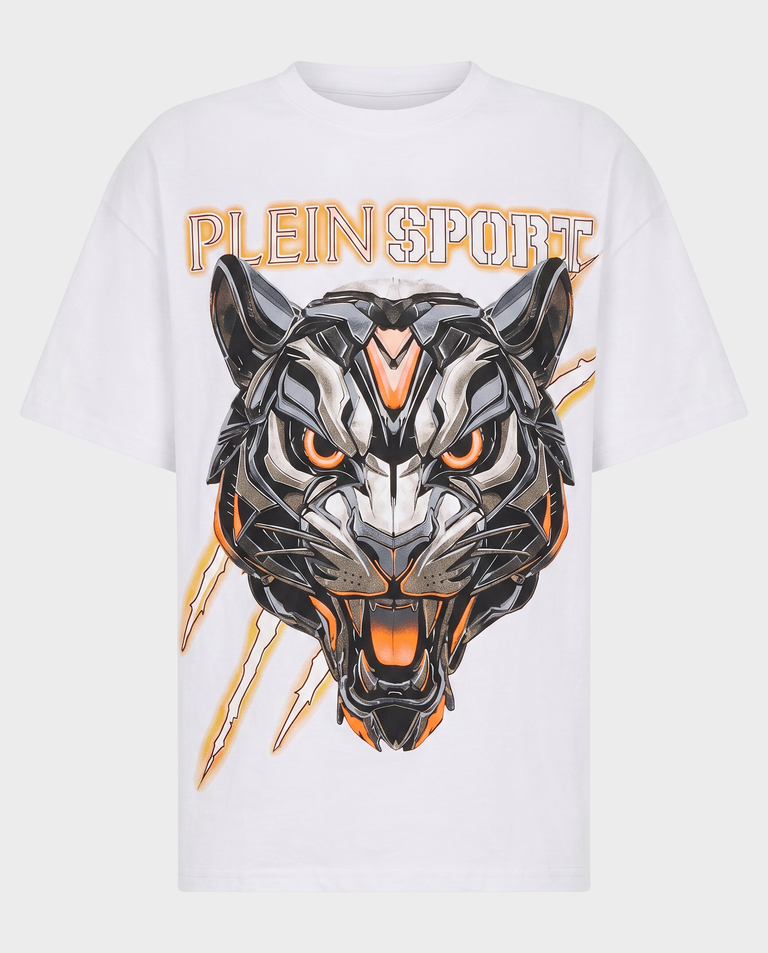 Biały t-shirt Fluo Tiger